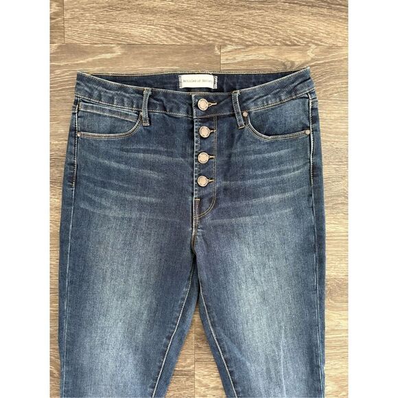Articles Of Society Britney Skinny Fit Jeans In Garden City Blue Size 27 - Picture 3 of 6
